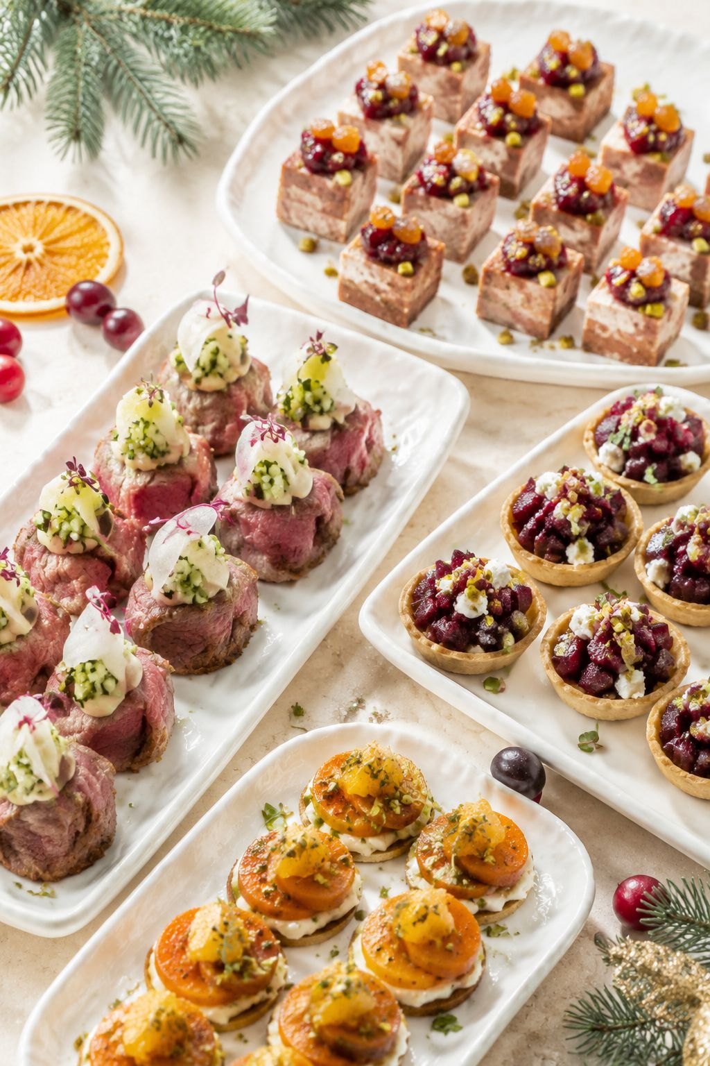 Świąteczne przekąski finger food z żurawiną, GADO Catering Warszawa