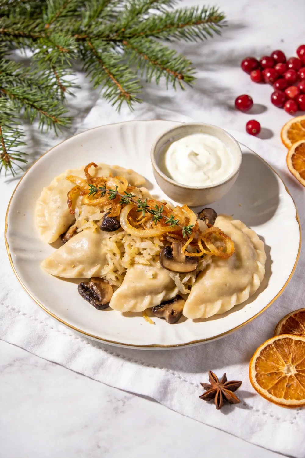 Pierogi z kapustą i grzybami